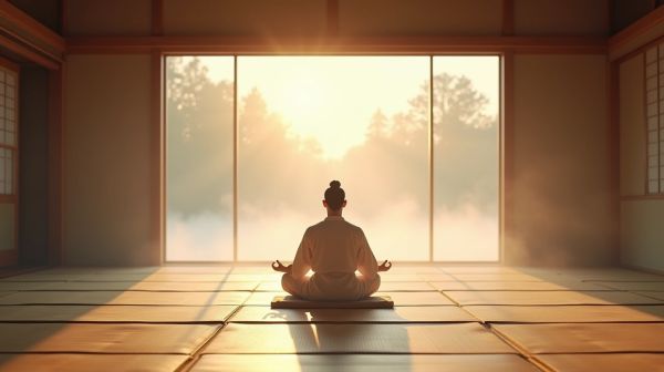 Le dojo comme espace de méditation et de recentrage authentique