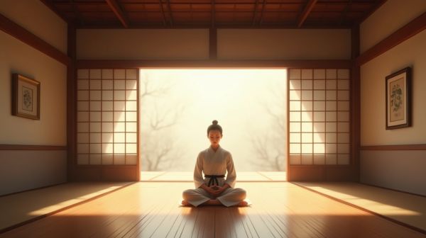 Le dojo comme espace de méditation et de recentrage authentique